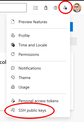 Adding an SSH Public Key Step One